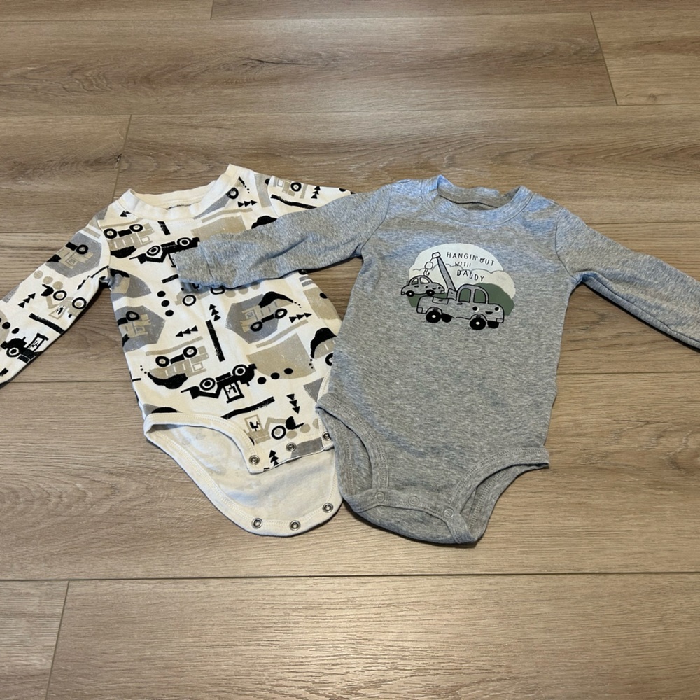 EUC Baby Truck Bodysuits - 18 month size